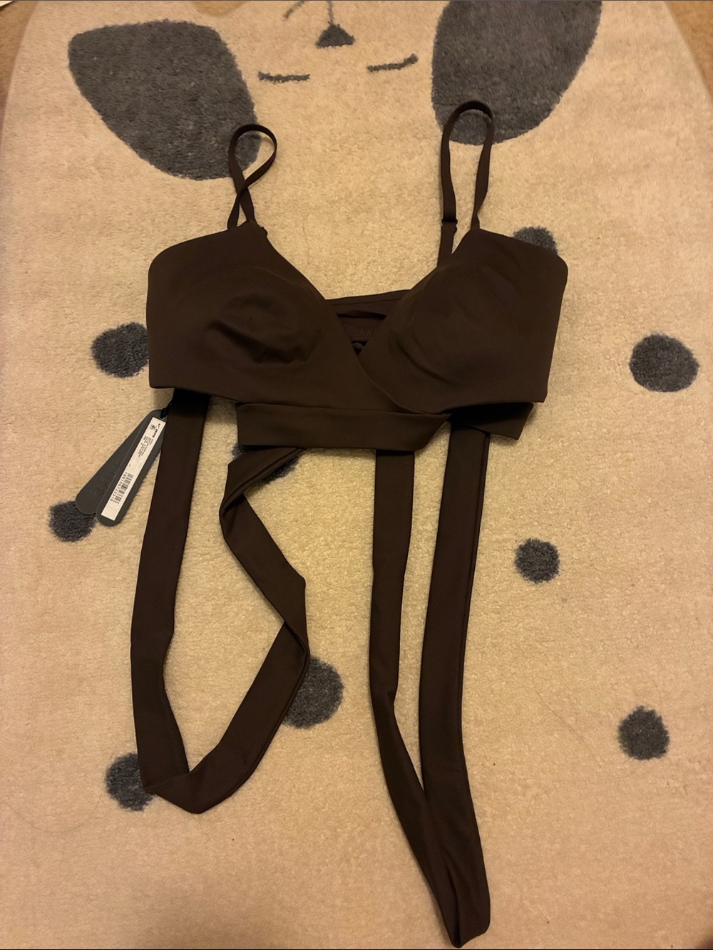 Nike skims Brown Wrap Bralette Top sports Bra